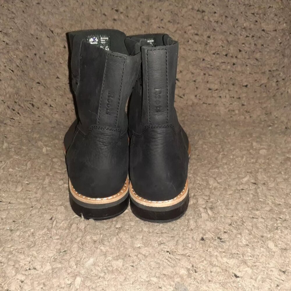 ROOTS-Canada-Black Nubuck Leather-THE SHORTY BOOT- Size 7-NEW/NO BOX - Picture 5 of 6